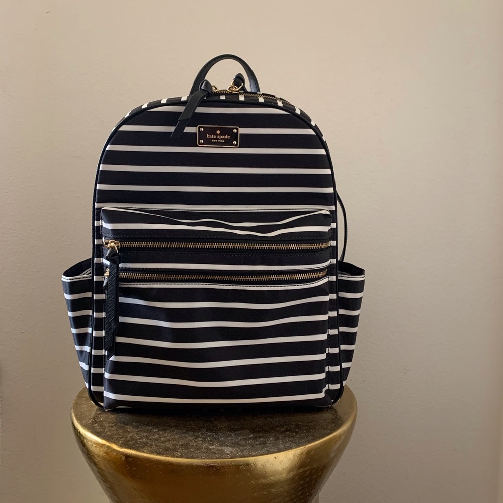 Kate Spade everyday festival bag stripes black